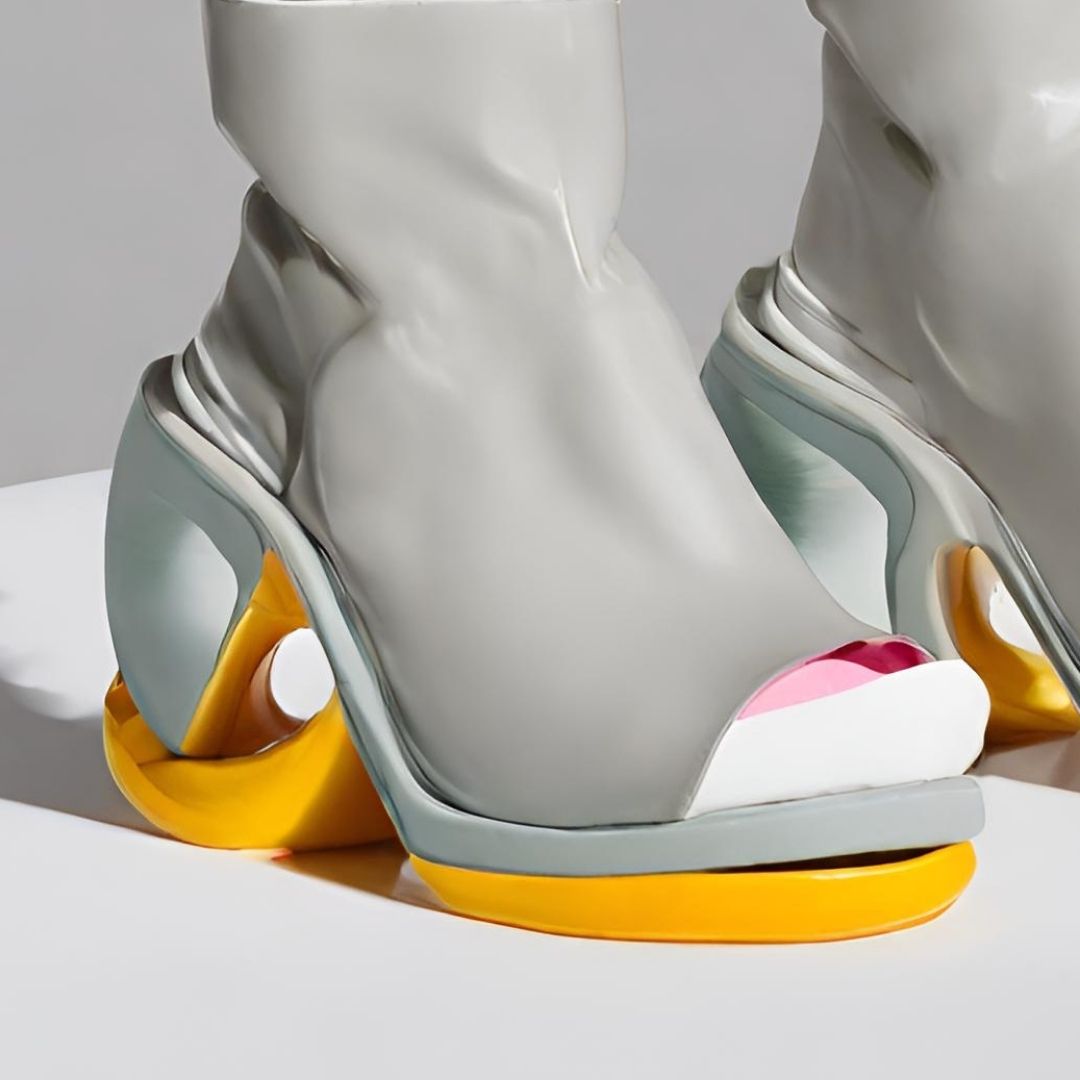 Futuristic Chic High-Heel Boots, view 2