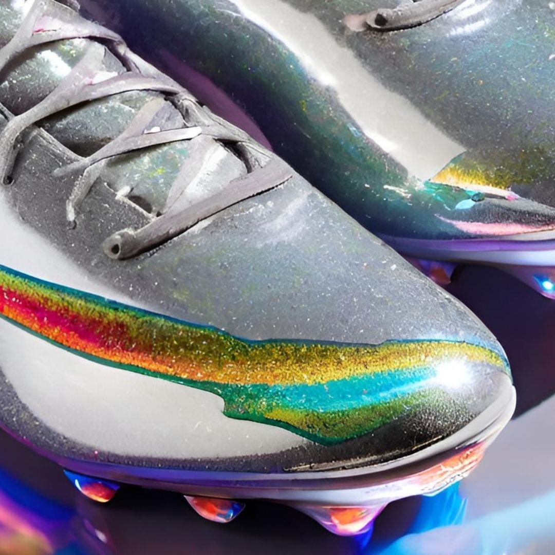 Futuristic Holographic Soccer Cleats, view 3