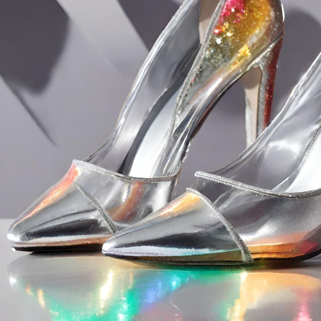 Rainbow Glitter High Heels, view 3
